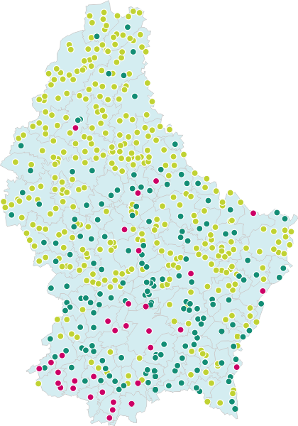 Cities, Towns and Villages in Luxembourg