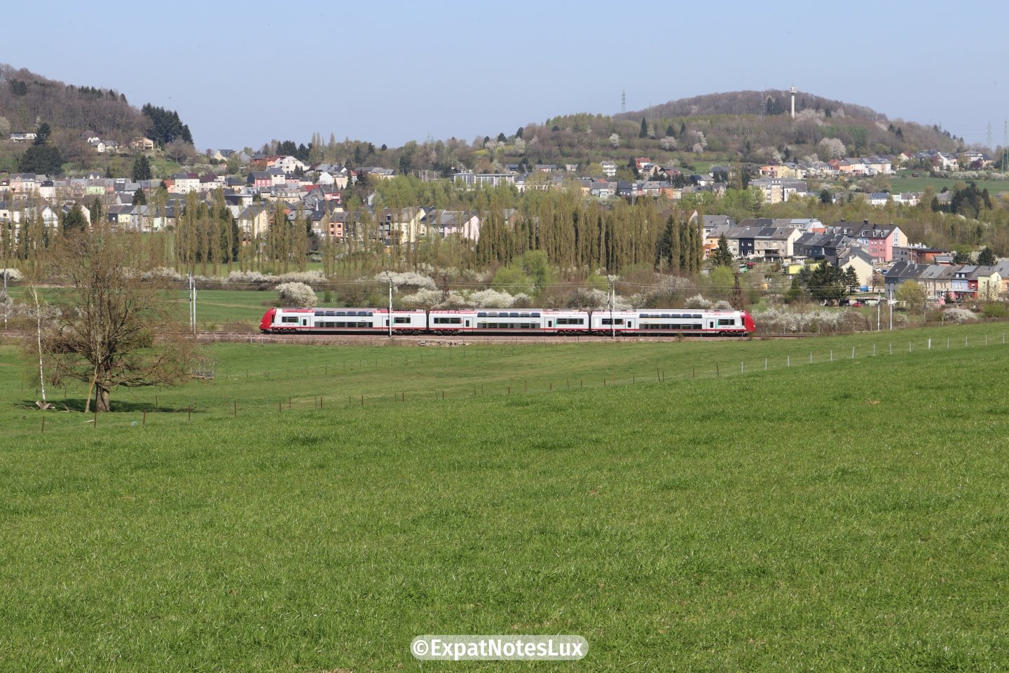 A CFL trains passing through fields 